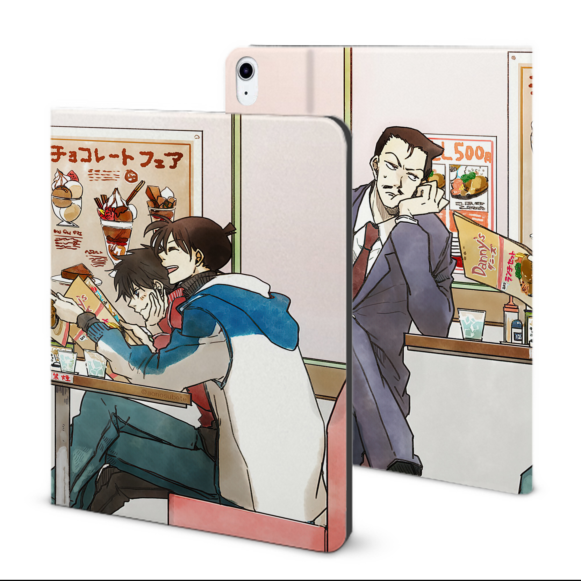 （画像用） 名探偵コナン Detective Conan IPad ケース ブック型 PUレザー TPU 耐衝撃 軽量 薄型 ペン収納なし 全面保護 IPad 各モデル対応